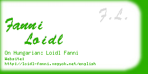 fanni loidl business card